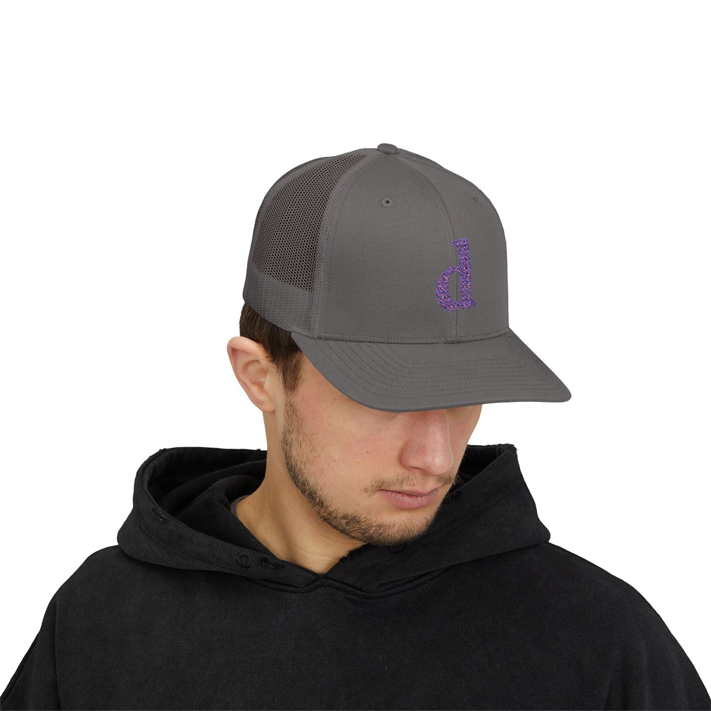 Glitter Initial Snapback Trucker Cap, Personalized Hat, Custom Cap, Trendy Hat, Stylish Gift for Him/Her, Summer Fashion Accessory