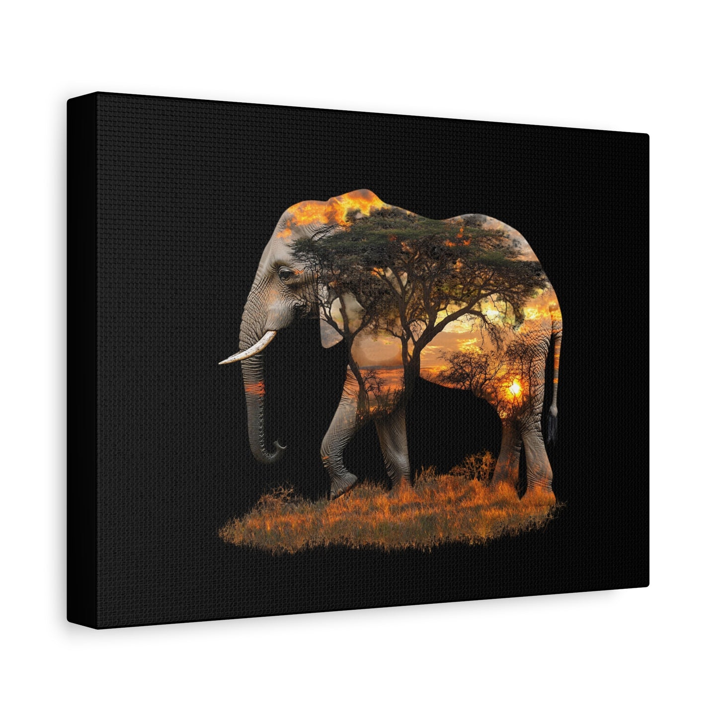 Elephant Tree Matte Canvas Art