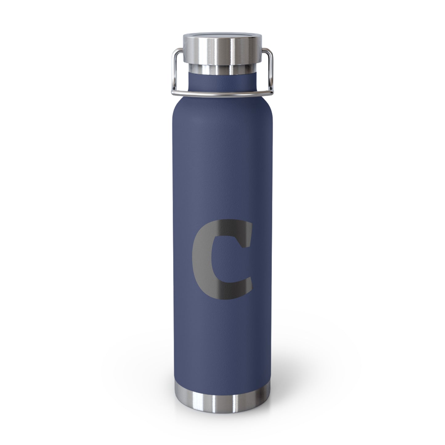 Personalized Copper Insulated Water Bottle, 22oz - "C" Custom Monogram
