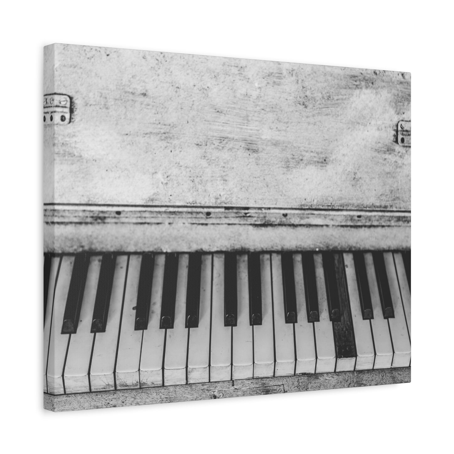 Vintage Piano Keys Matte Canvas Print
