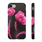 Floral iPhone Case | Tough Cases with Pink Poppy Design, Elegant Flower Phone Cover, Gift for Her, Spring Accessories, Chic Tech