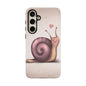 Cute Snail Phone Case — Pink Heart Cartoon Protective iPhone Cover