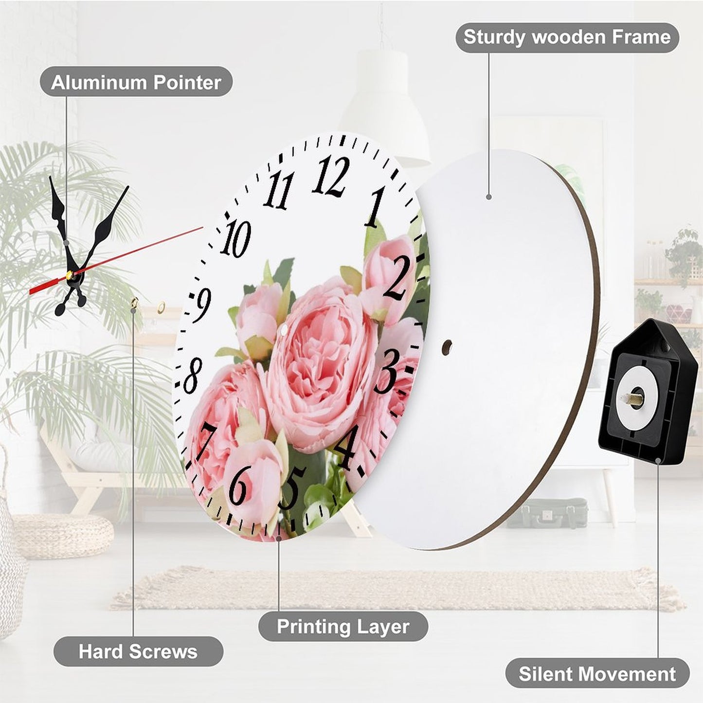 Modern Wooden Wall Clock