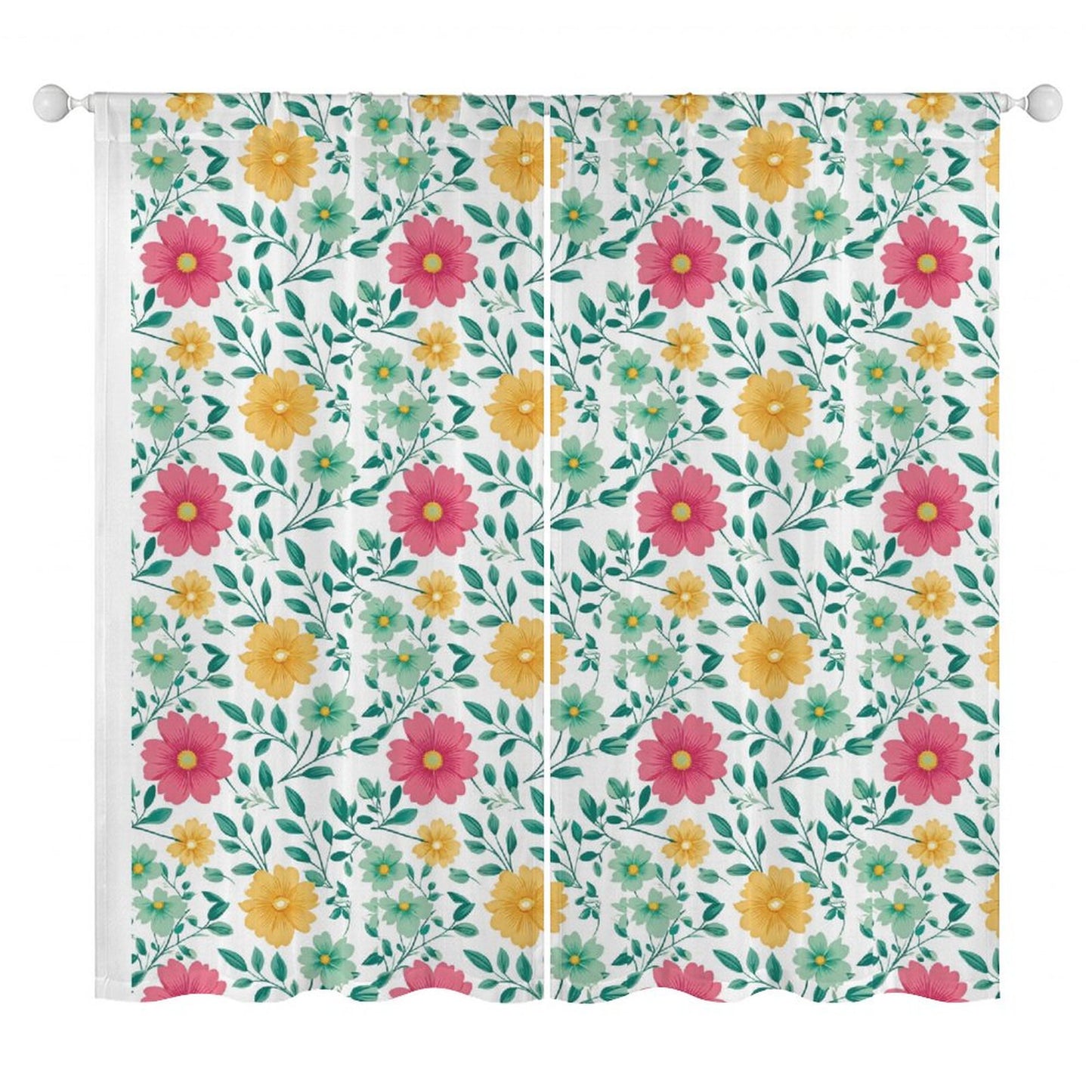 Sheer Curtain Flowers