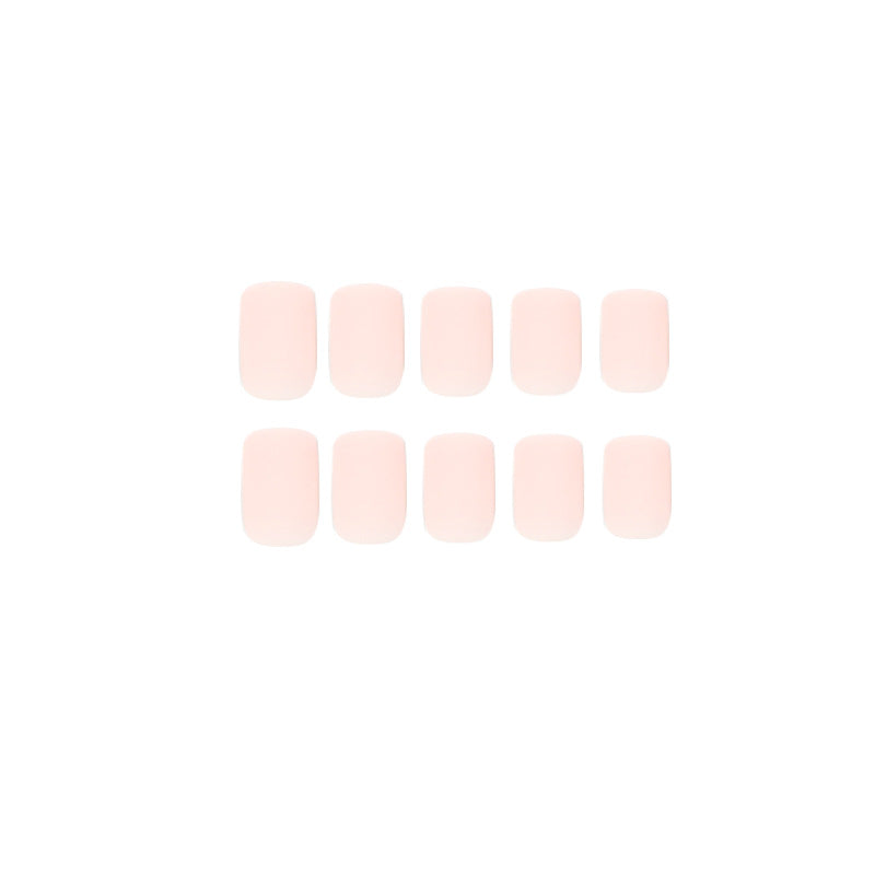 Press on nails wholesale solid color matte rectangular nail Press on nails piece Finished product Press on nails – Image 5