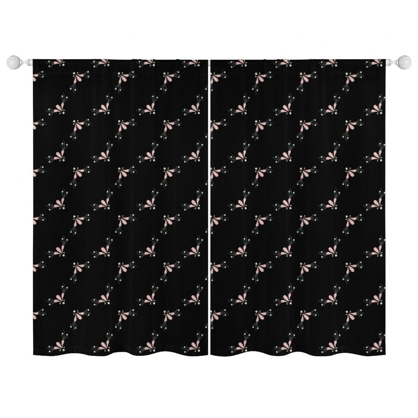 Sheer Curtain Black