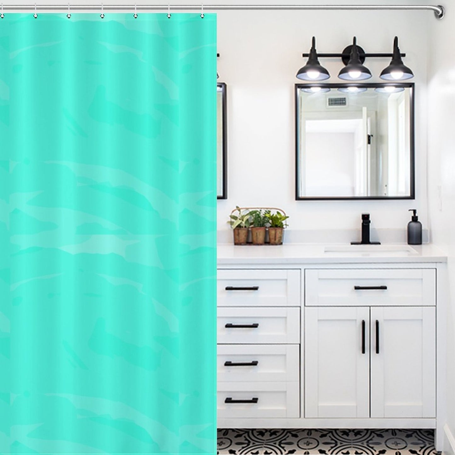 Teal Shower Curtain