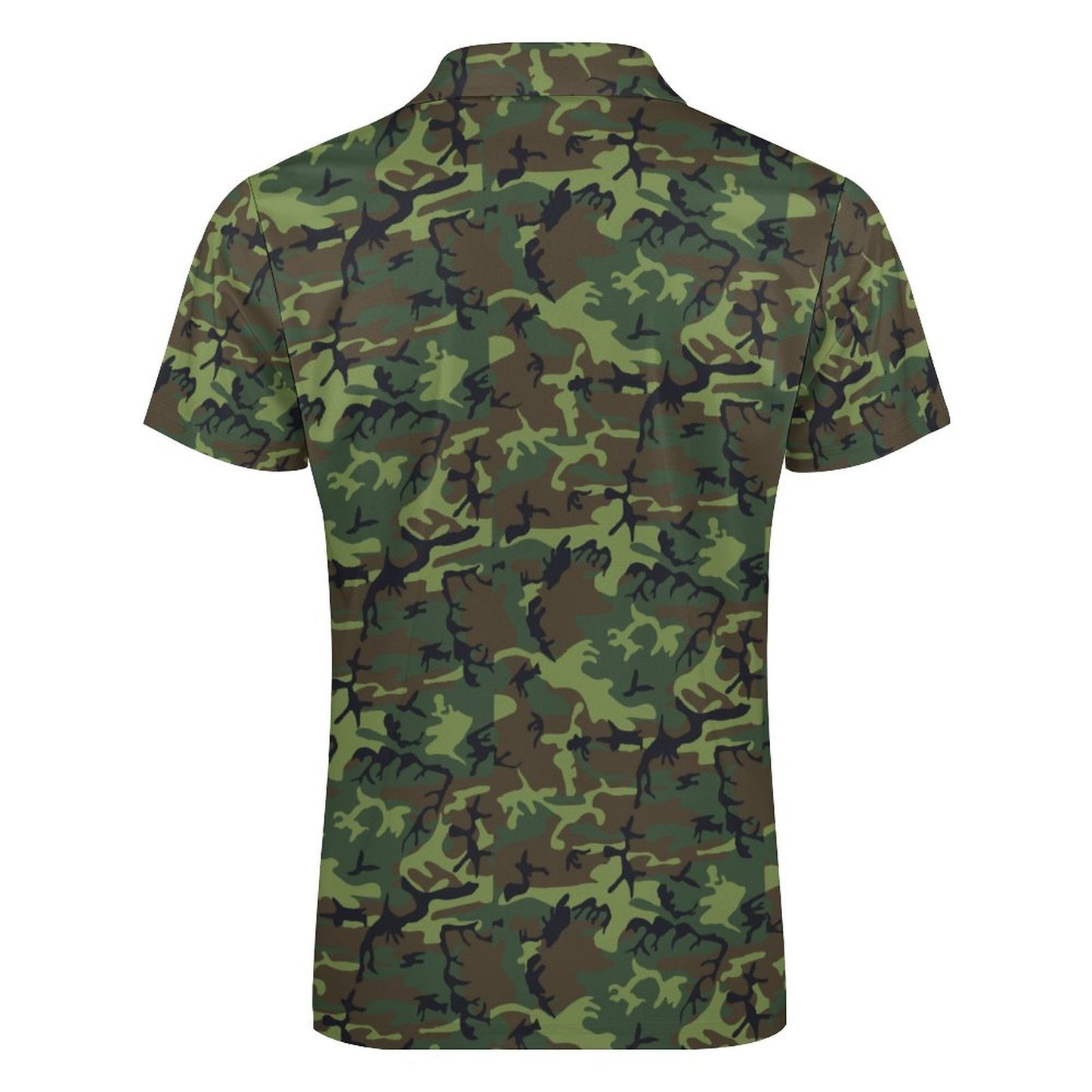Cotton Zip Short Sleeve POLO Shirt for Men