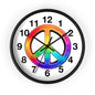 Rainbow Peace Sign Wall Clock | Retro Hippie Decor