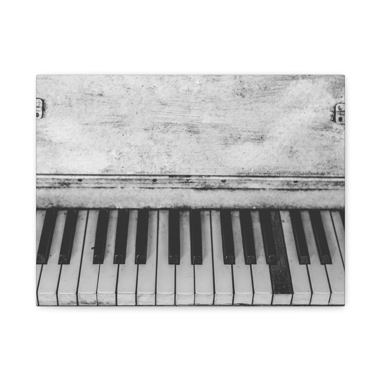 Vintage Piano Keys Matte Canvas Print
