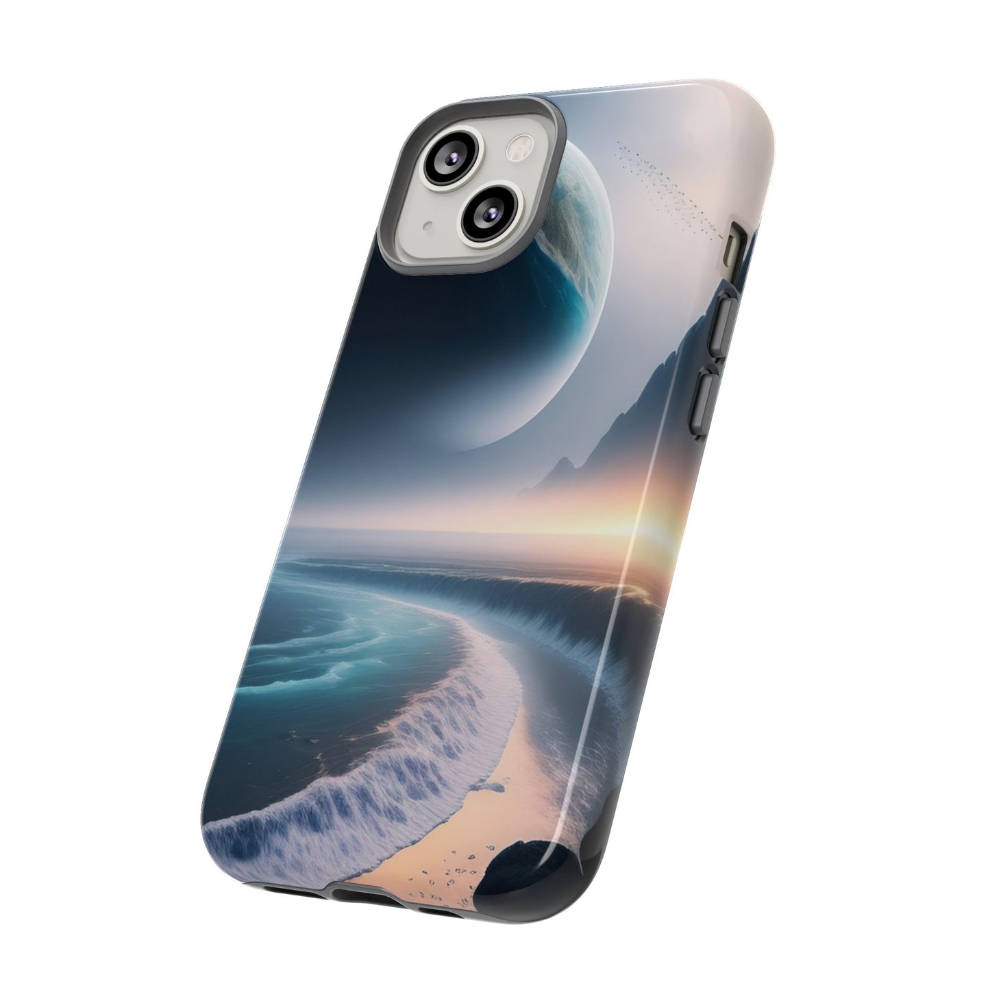 Galaxy Ocean Phone Case — Surreal Planet Beach Tough Case
