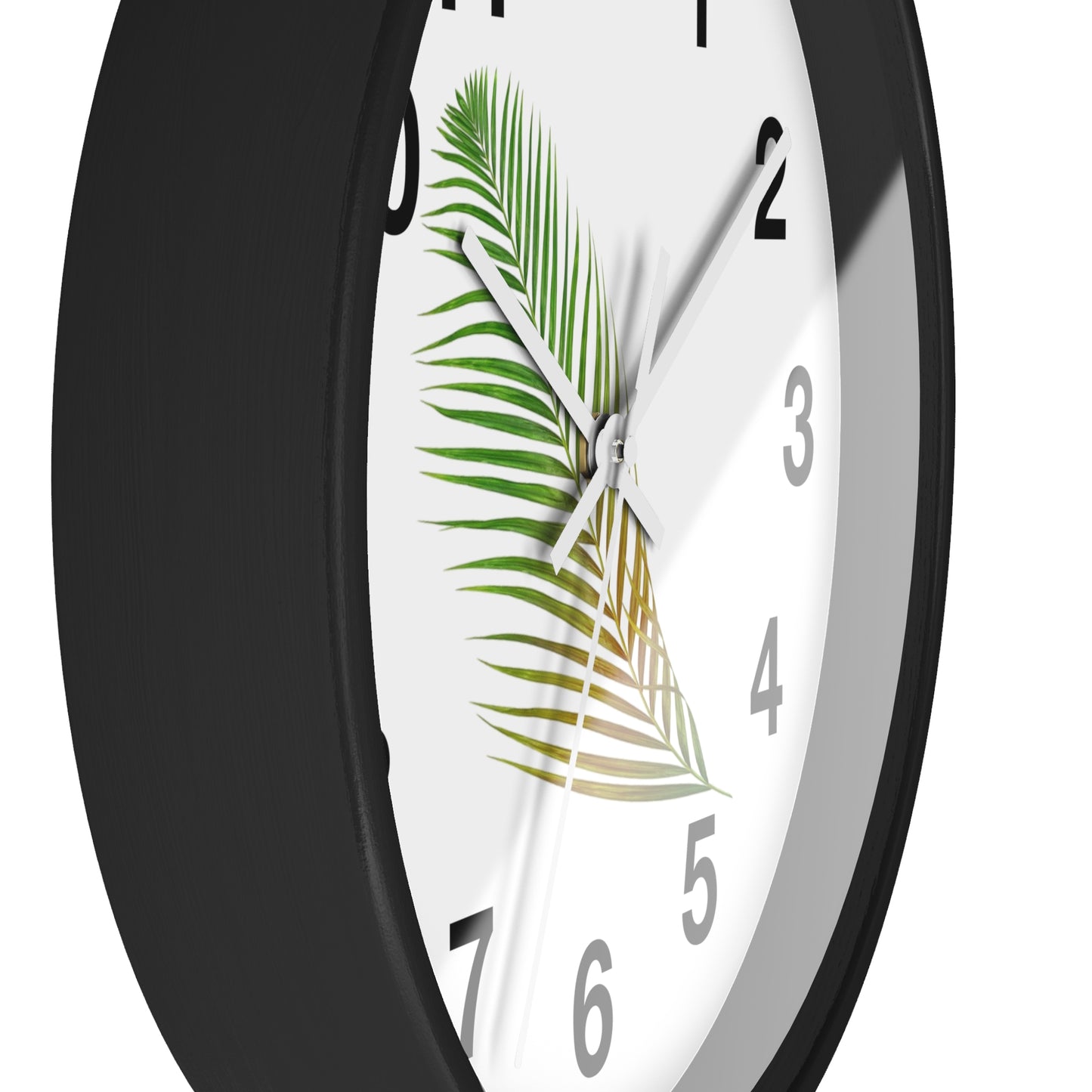 Tropical Palm Leaf Wall Clock – Minimal Botanical Home Decor