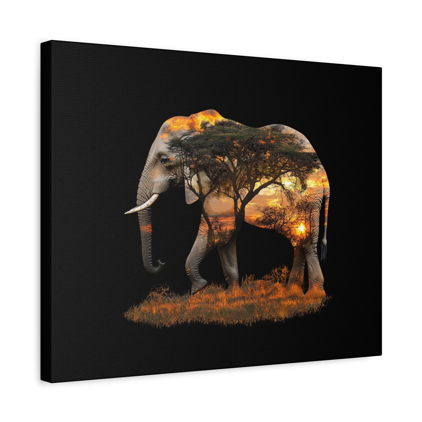 Elephant Tree Matte Canvas Art