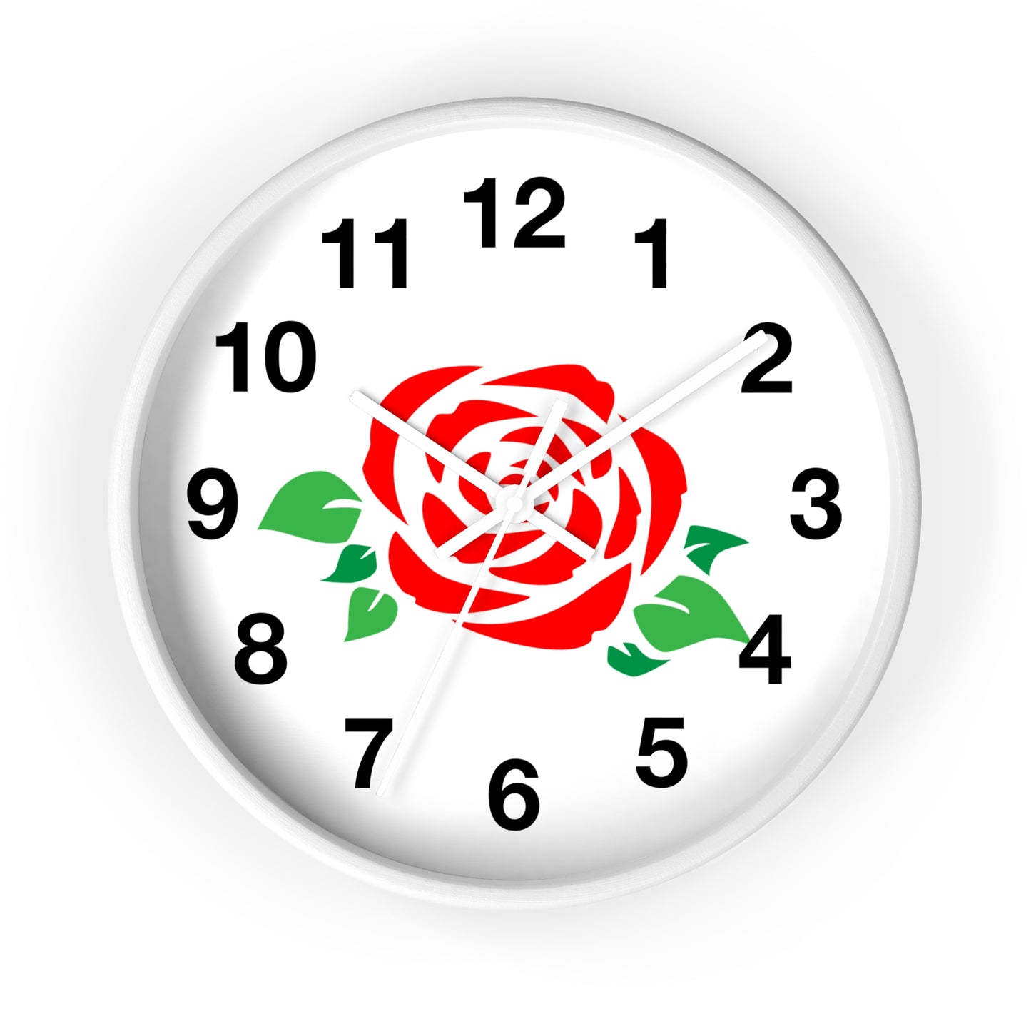 Rose Floral Wall Clock | Elegant Home Décor, Gift for Flower Lovers, Timeless Design, Spring Decor, Birthday Gift