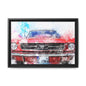 Matte Canvas, Framed Mustang Car