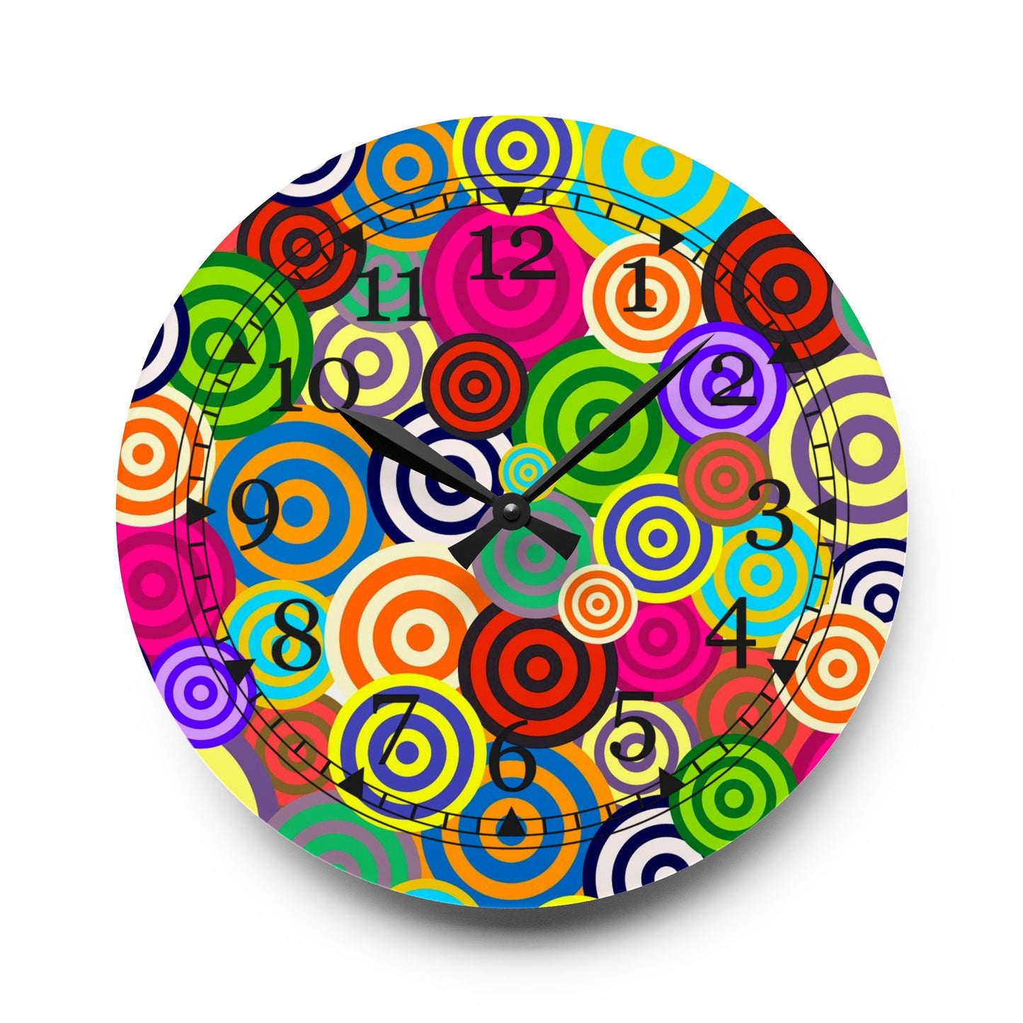 Colorful Retro Acrylic Wall Clock