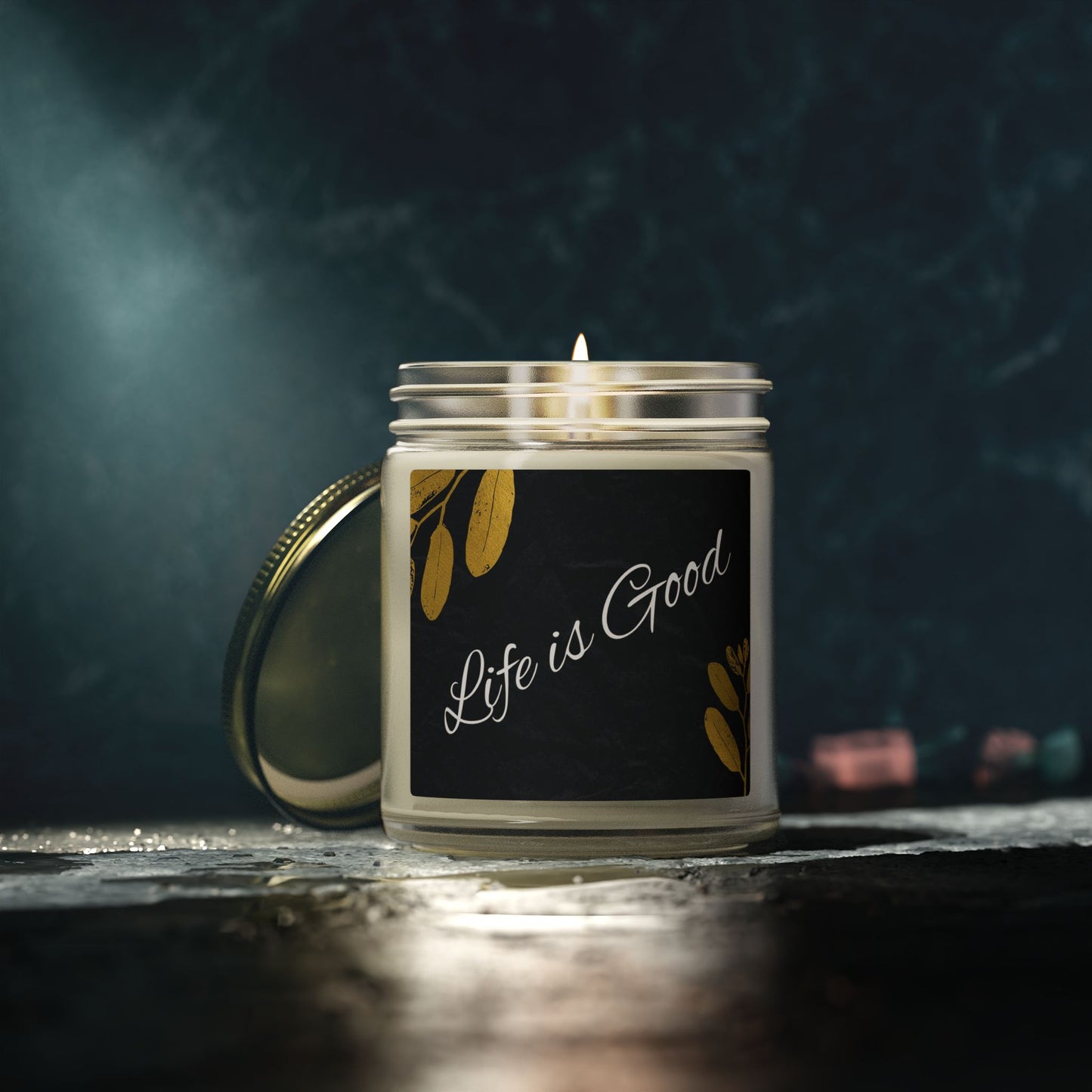 Life Is Good Scented Candle — Coconut Apricot Wax (4oz & 9oz)