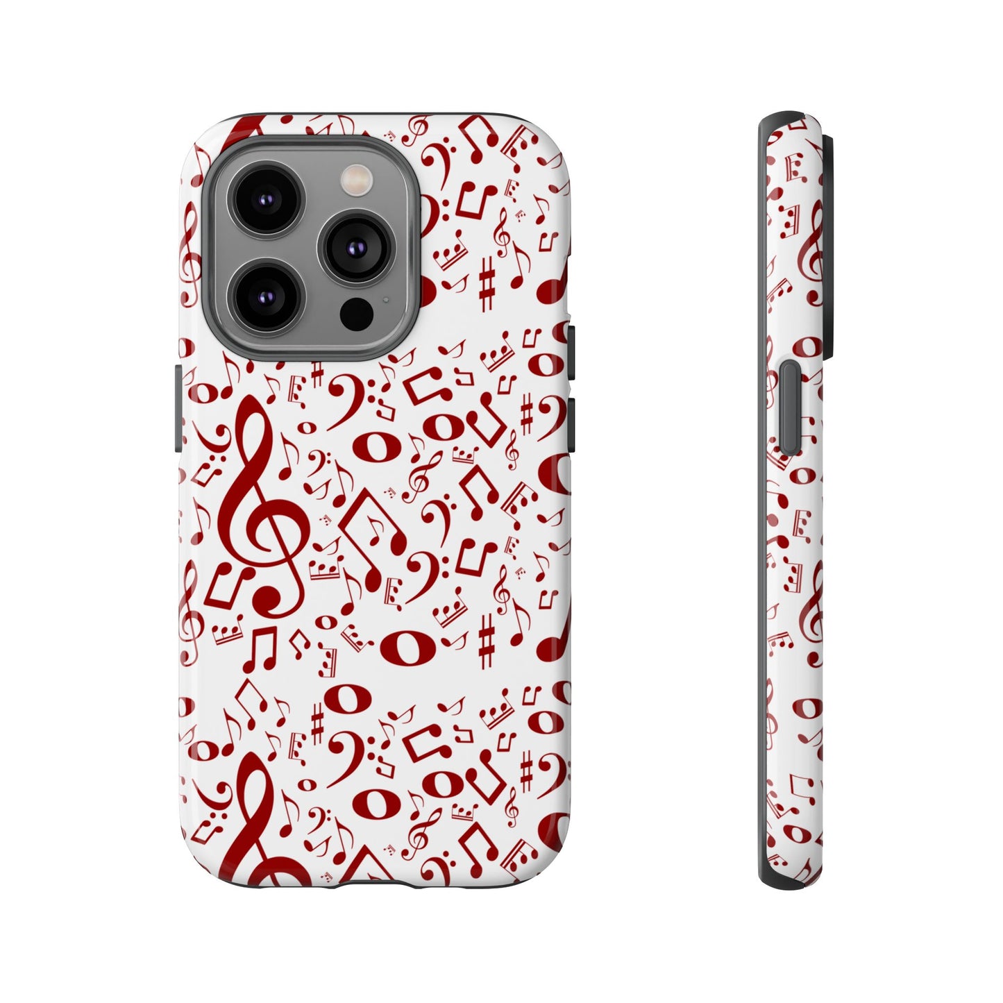 Musical Note Phone Case, Tough iPhone Cover, Gift for Musicians, Customizable, Music Lover's Accessory, Durable Phone Protection