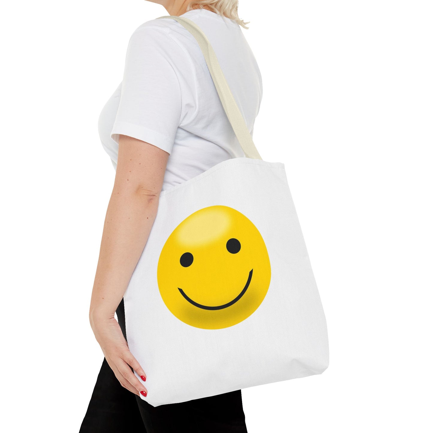 Smiley Face Tote Bag, Eco-Friendly Shopping Bag