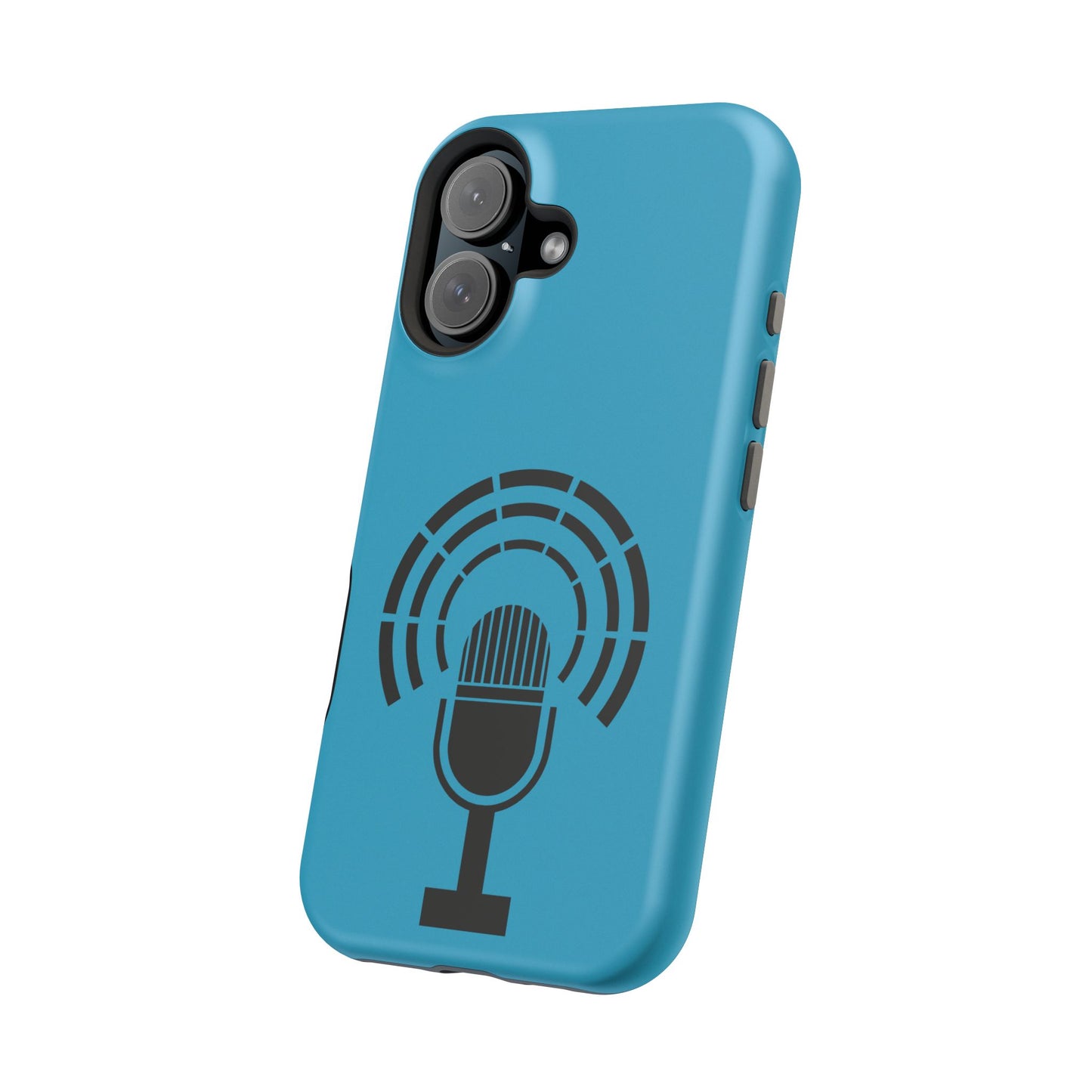 Phone Case — Retro Microphone Podcast Design, Magnetic Impact-Resistant