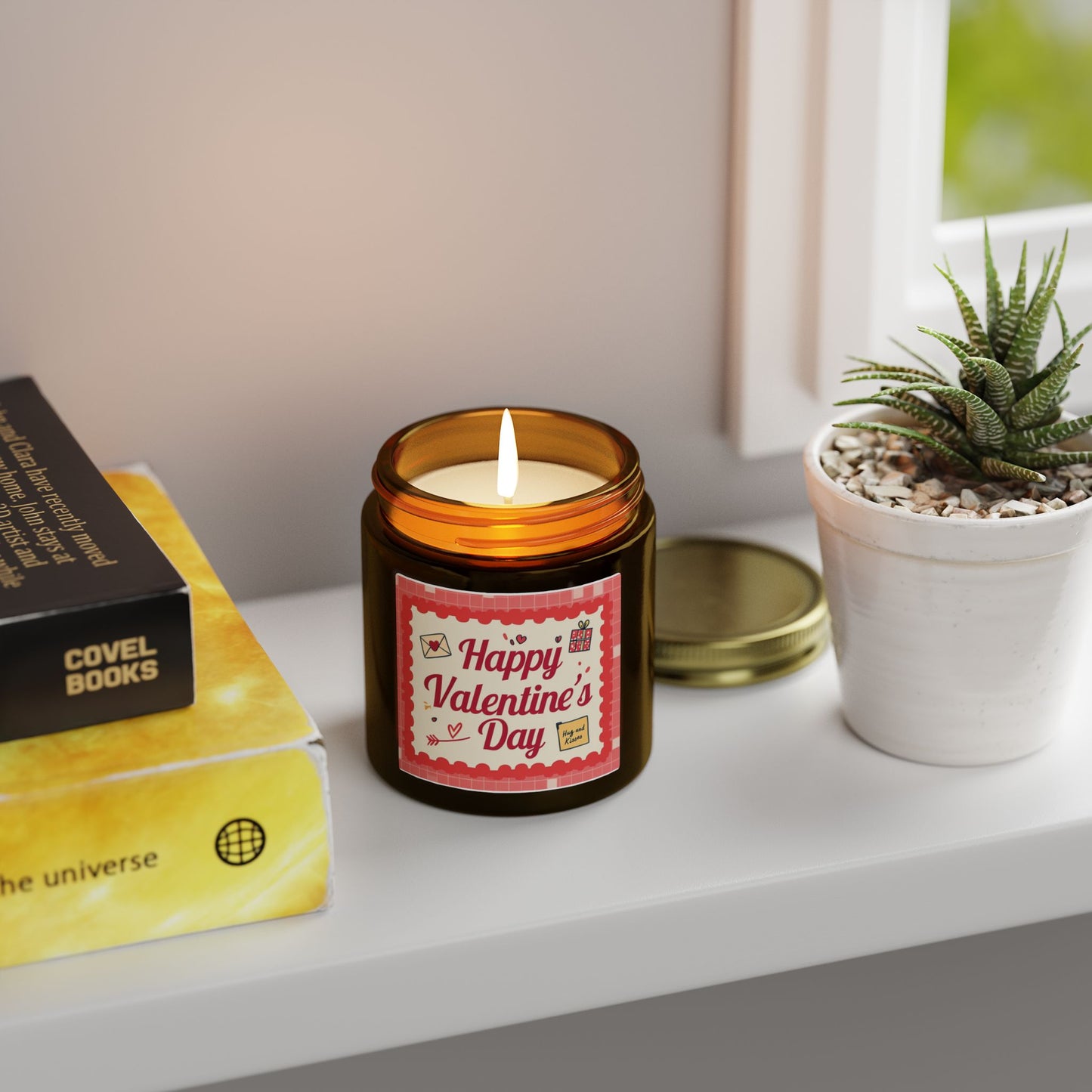 Valentine’s Day Scented Candle — Coconut Apricot Wax (4oz & 9oz)