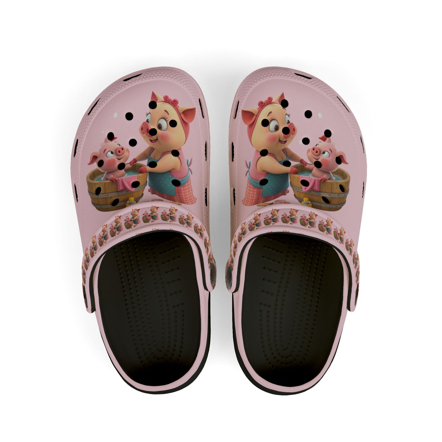 Kids Pink Piglet Clogs — Cute Farm Animal EVA Foam Shoes