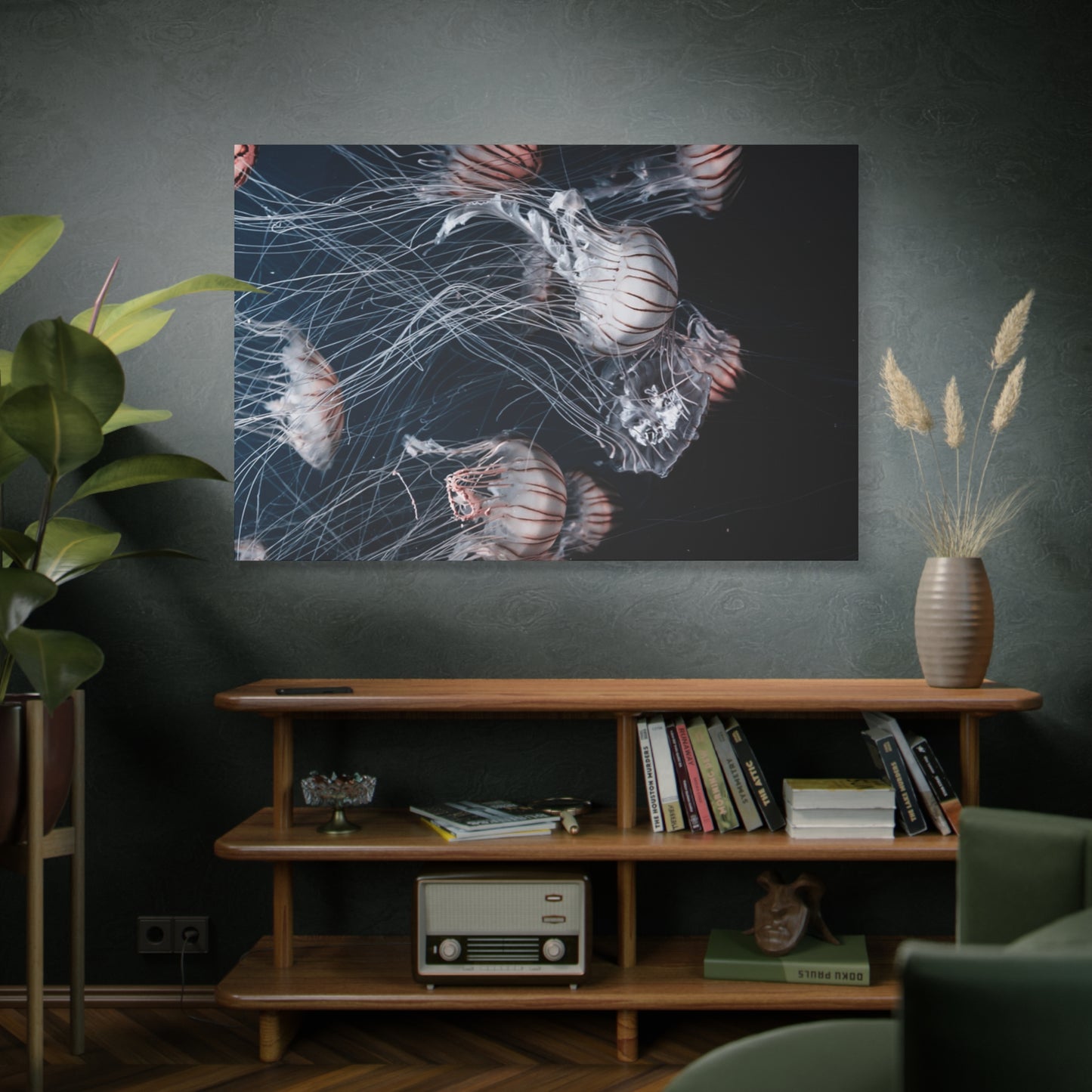Jellyfish Swarm Matte Stretched Canvas