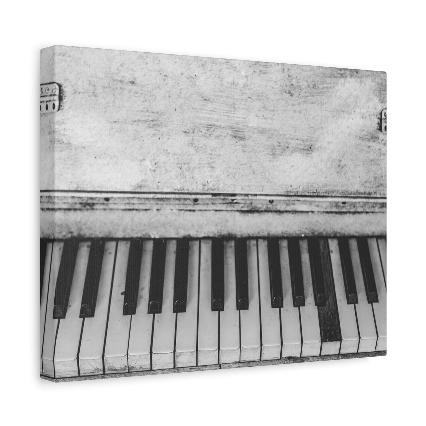 Vintage Piano Keys Matte Canvas Print