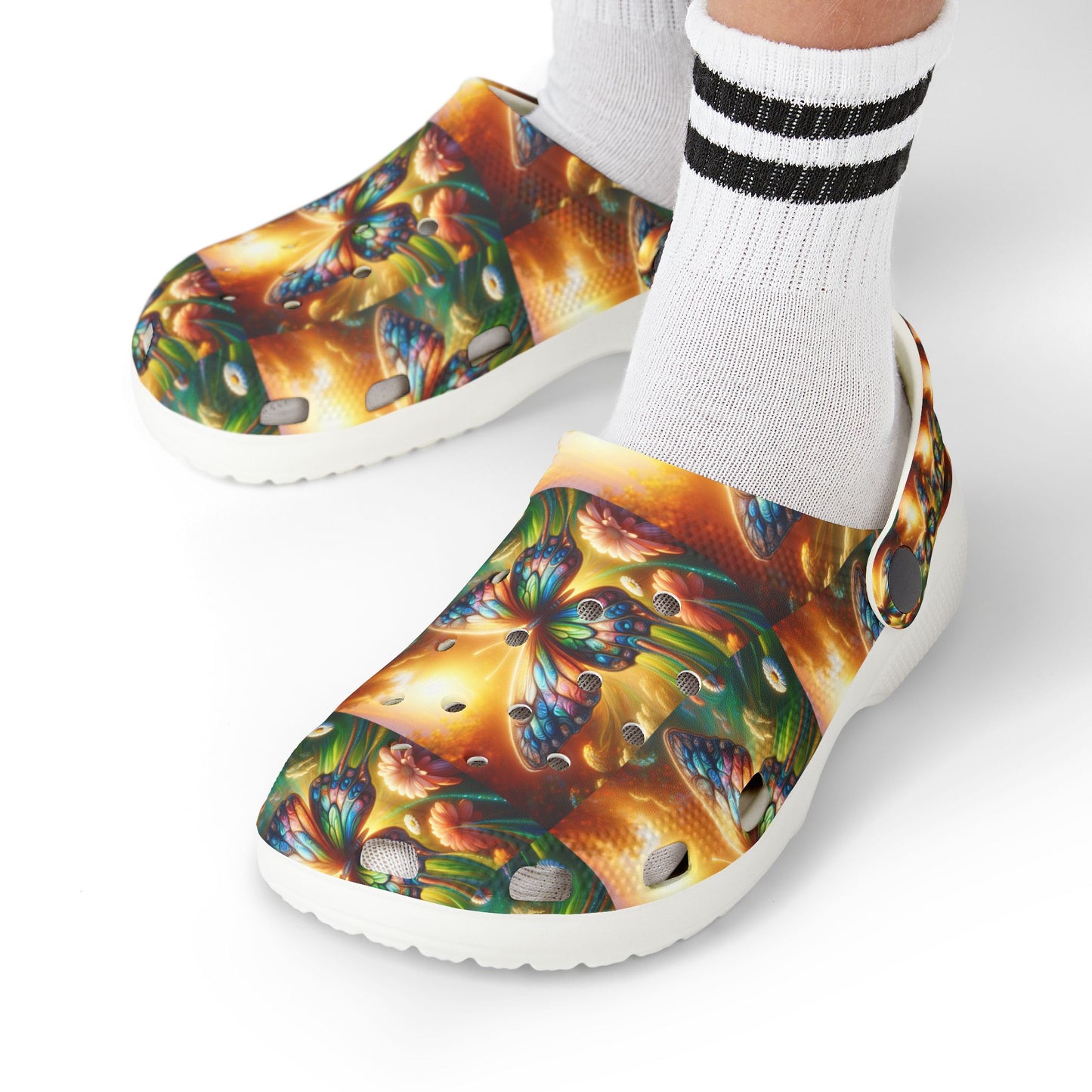 Colorful Butterfly Clogs for Kids - Fun Summer Footwear