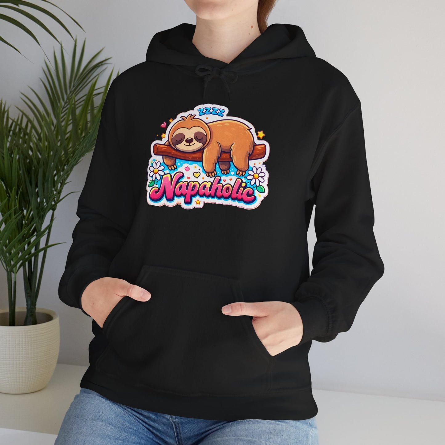 Napaholic Sloth Hoodie — Cute Sleepy Sloth Graphic Sweatshirt
