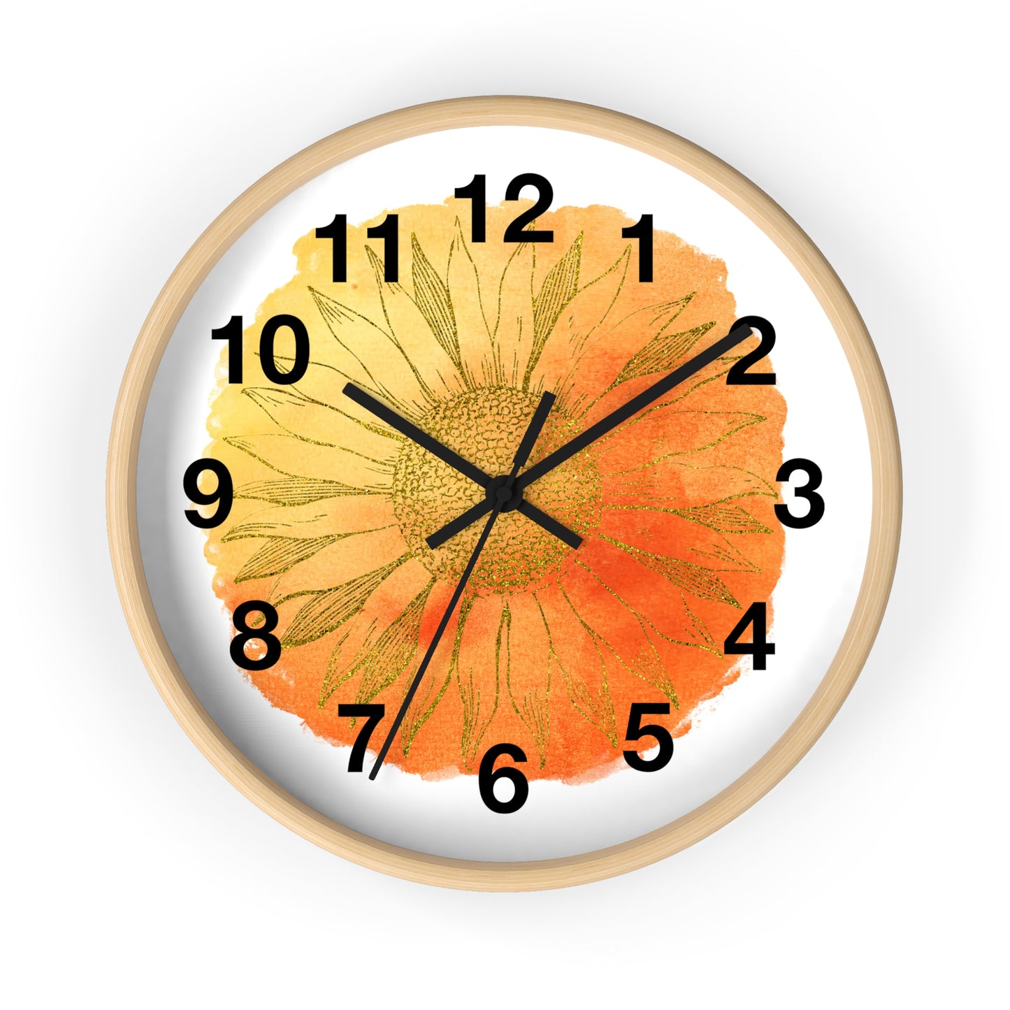 Sunflower Wall Clock, Rustic Home Decor, Floral Clock, Boho Wall Art, Gift for Garden Lovers, Housewarming Gift