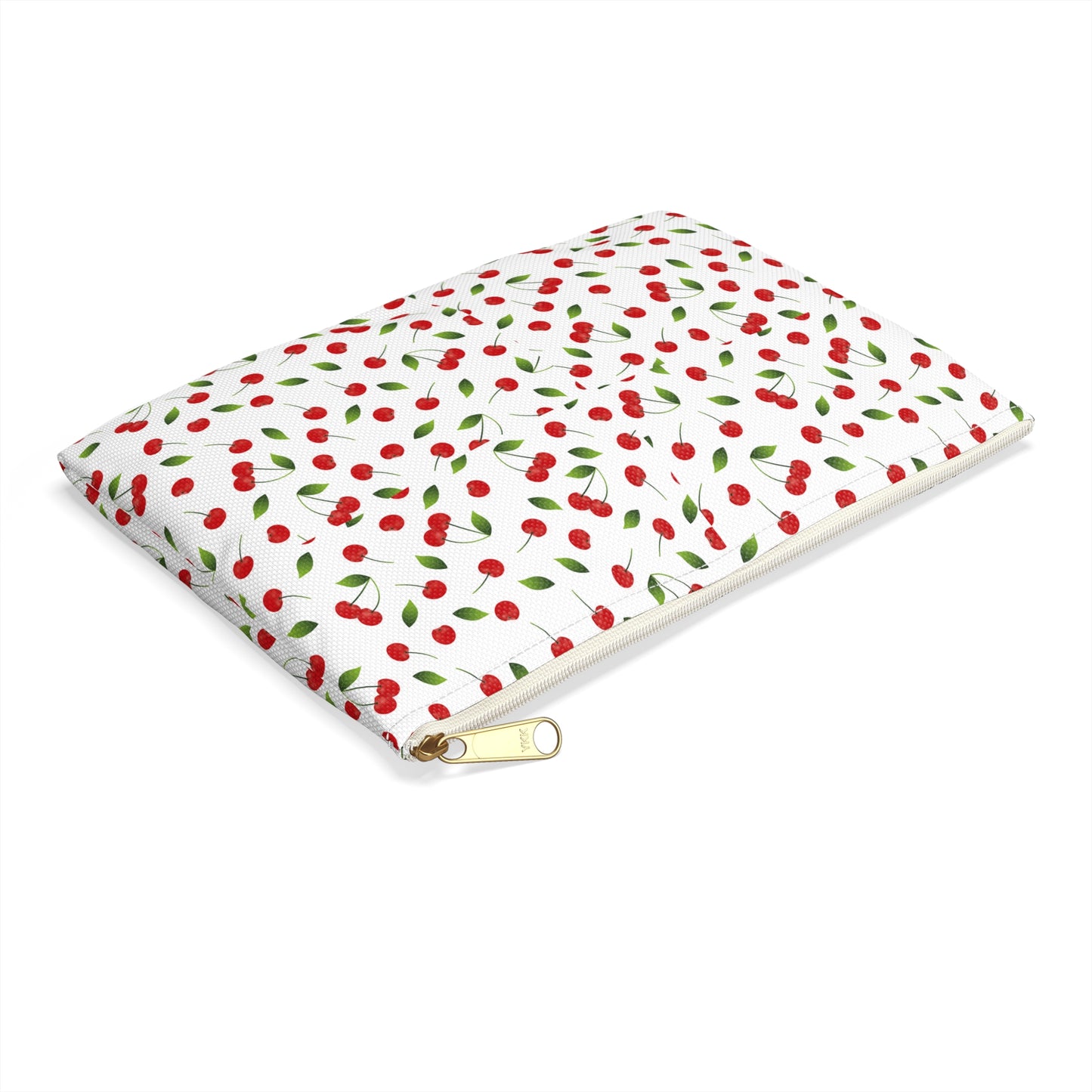 Cherry Blossom Accessory Pouch, Cute Toiletry Bag, Makeup Organizer, Gift for Her, Cherry Print Purse, Cherry Themed Essentials