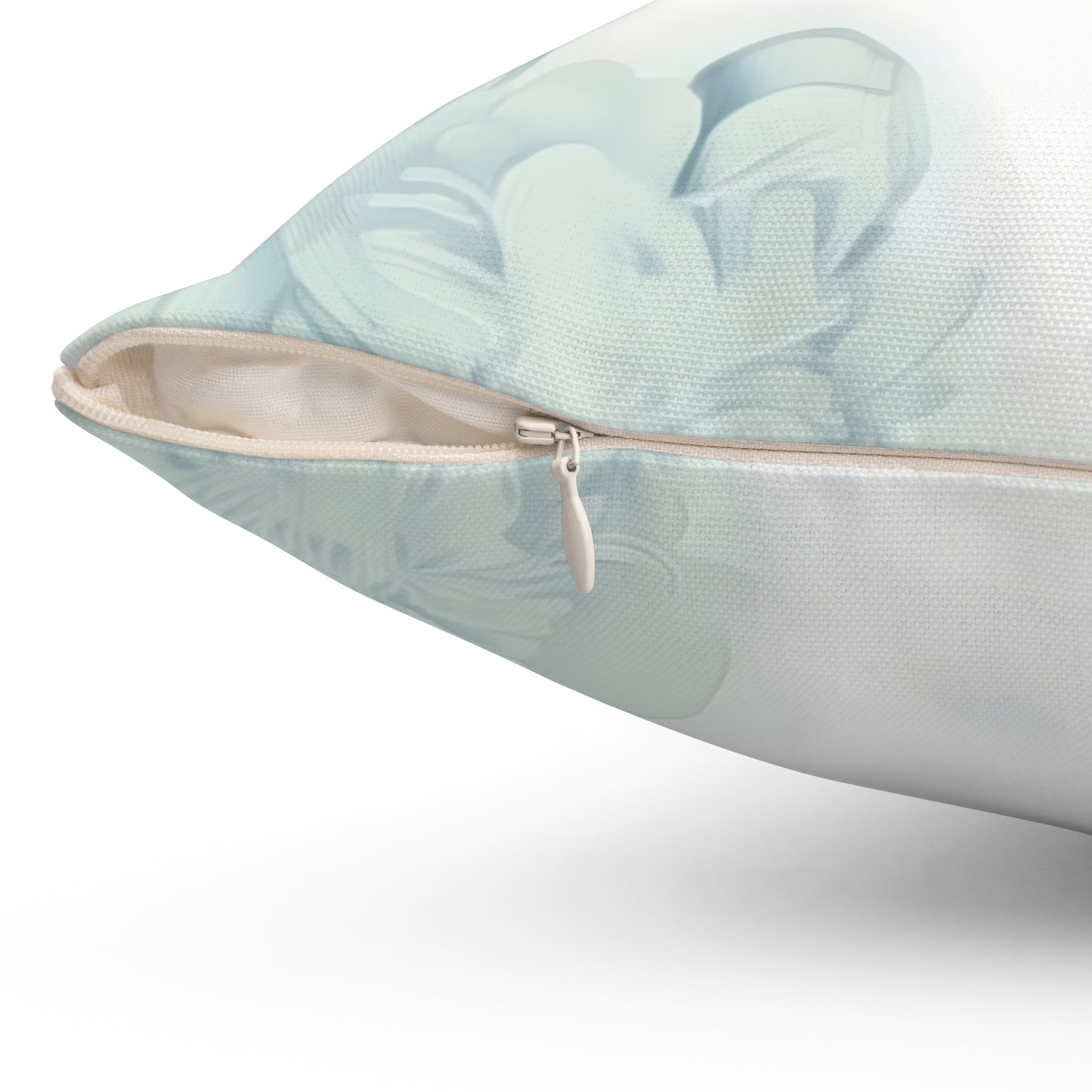 Monogram O Floral Throw Pillow — Soft Pastel Decorative Square Accent Cushion
