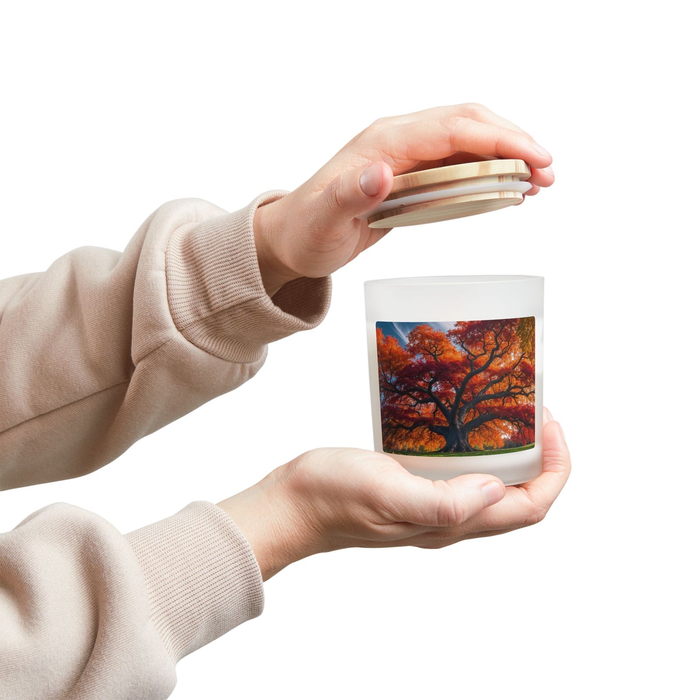 Autumn Tree Aromatic Candle - Cozy Home Decor, Gift for Her, Fall Season, Relaxation, Eco-Friendly