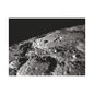 Lunar Surface Matte Canvas Print — Black & White Moon Crater Wall Art
