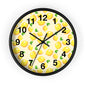 Lemon Pattern Wall Clock – Bright Citrus Kitchen Clock