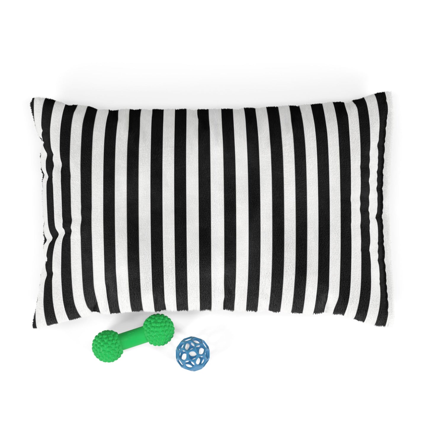Striped Black & White Pet Bed — Cozy Plush Cushion for Dogs & Cats