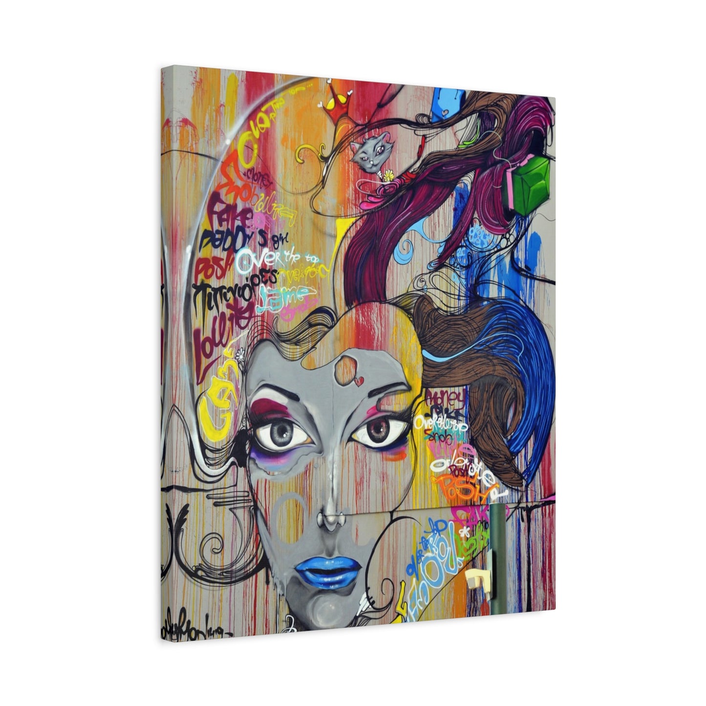 Colorful Graffiti Portrait Canvas
