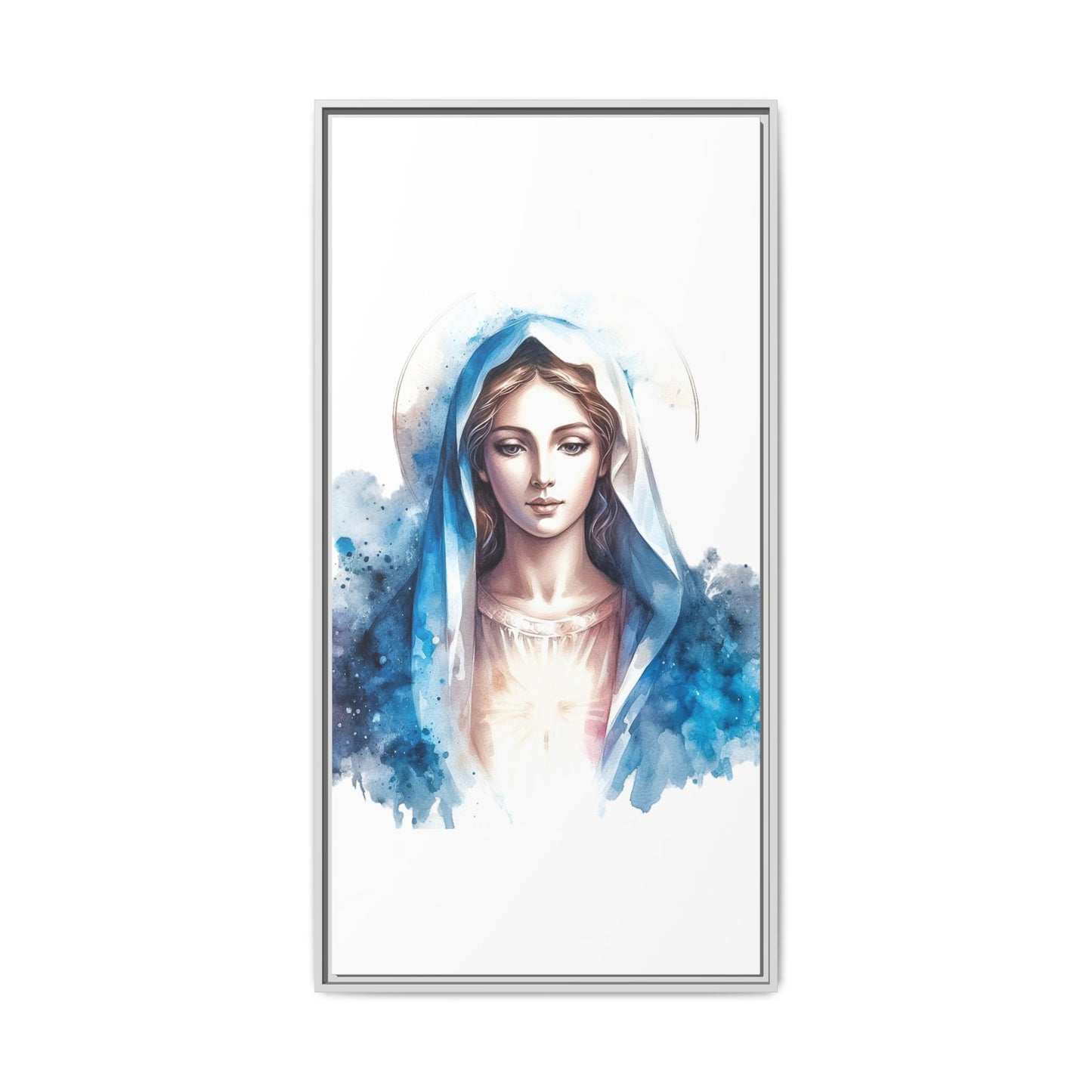 Framed Canvas Art Print, Spiritual Decor, Religious Artwork, Wall Decor, Gift for Faith, Elegant Home Decoration