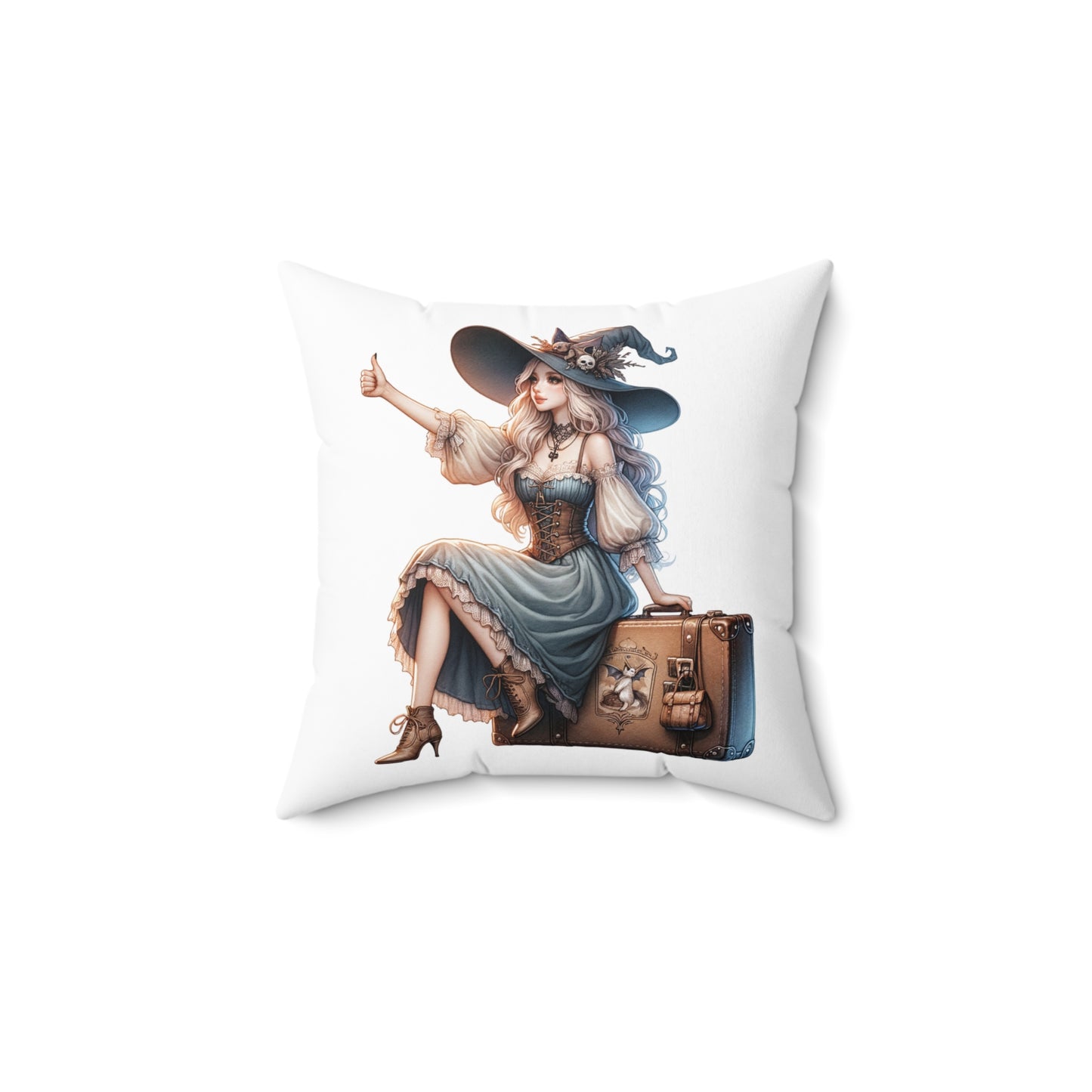 Whimsical Witch Decorative Pillow