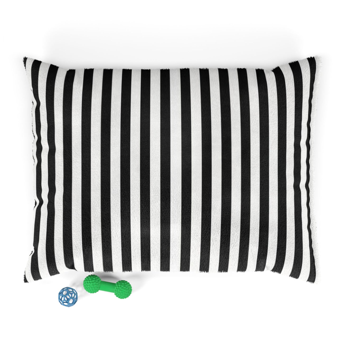 Striped Black & White Pet Bed — Cozy Plush Cushion for Dogs & Cats