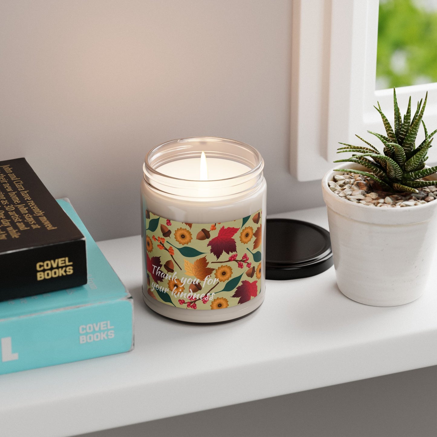 Autumn Floral Soy Candle - "Thank You for Your Kindness" 9oz
