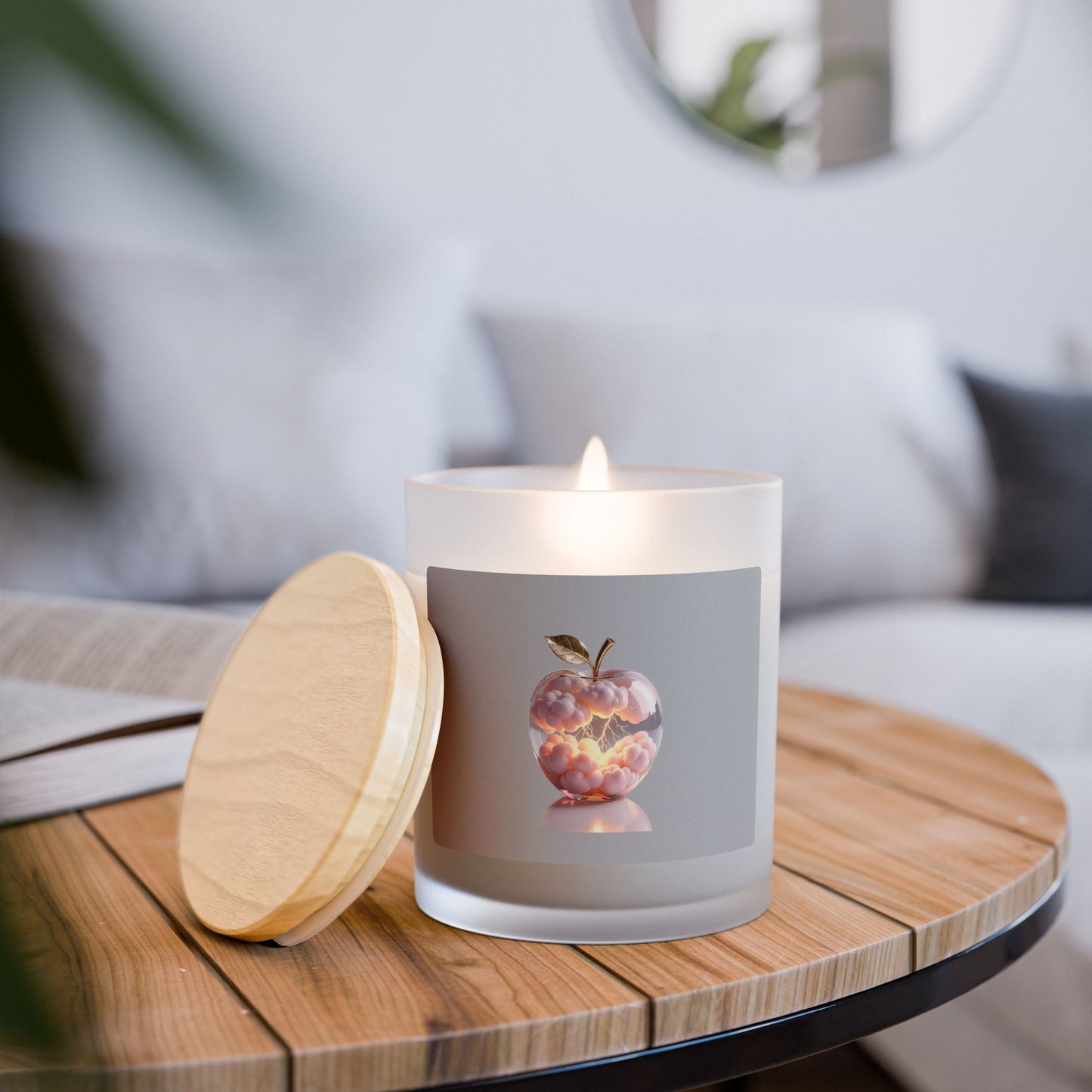 Frosted Glass Candle, 11oz