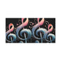 Musical Treble Clef Canvas Wall Art — Pastel Ribbon Notes on Black
