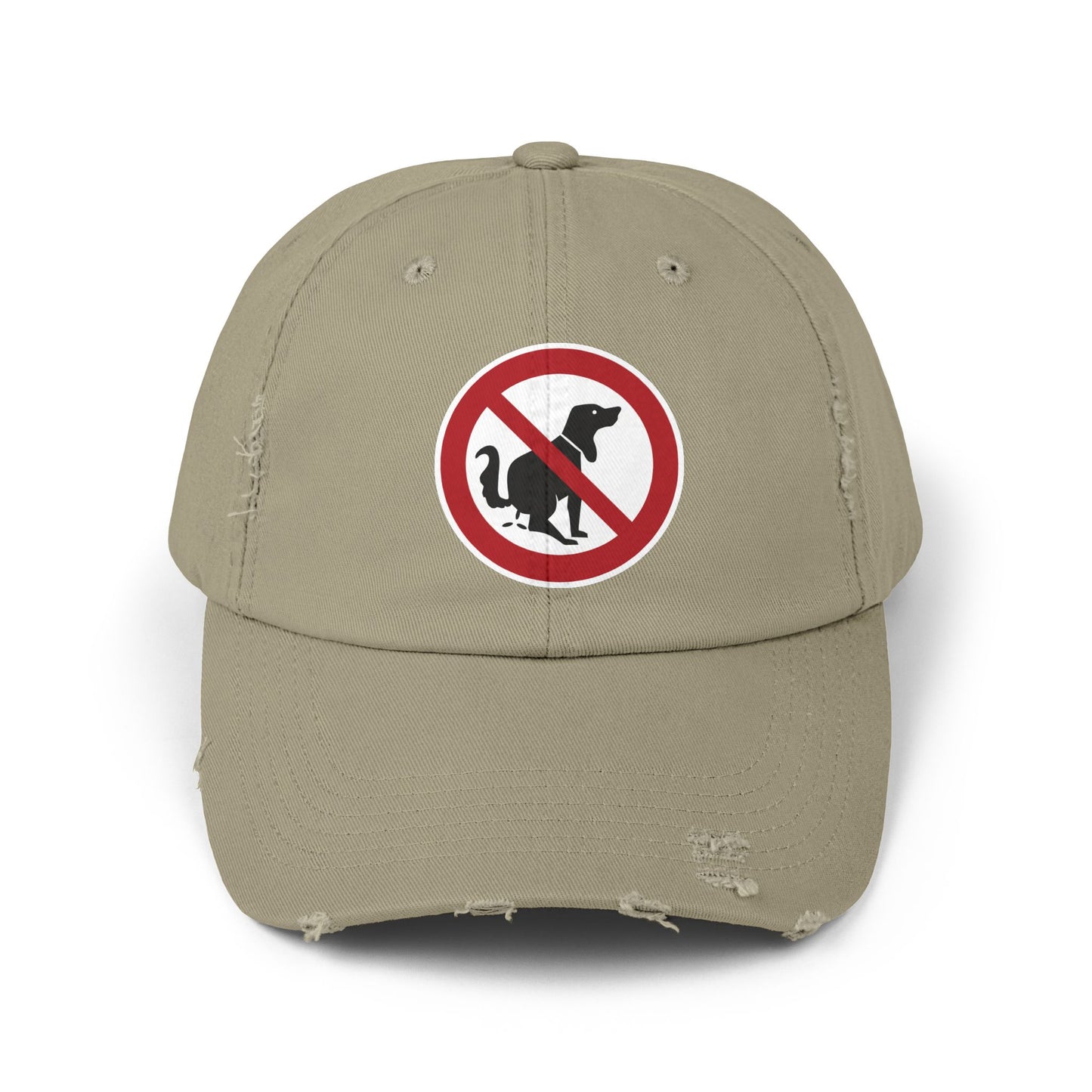 Unisex Distressed Cap with No Dogs Allowed Design | Casual Wear, Dog Owners Gift, Trendy Cap for Pet Lovers, Outdoor Style