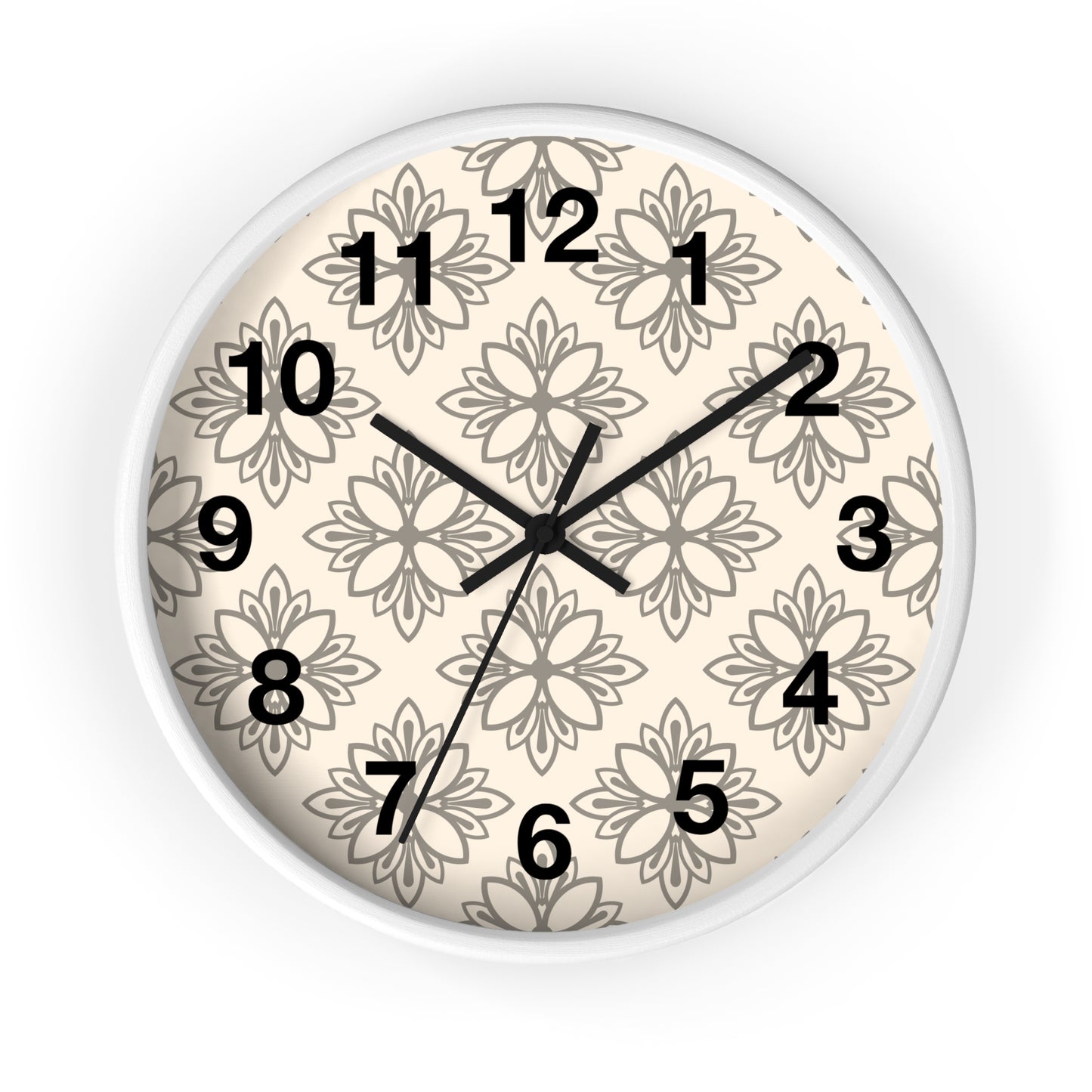 Elegant Floral Wall Clock - Home Decor, Modern Timepiece, Gift for Her, Office Decor, Living Room Accent