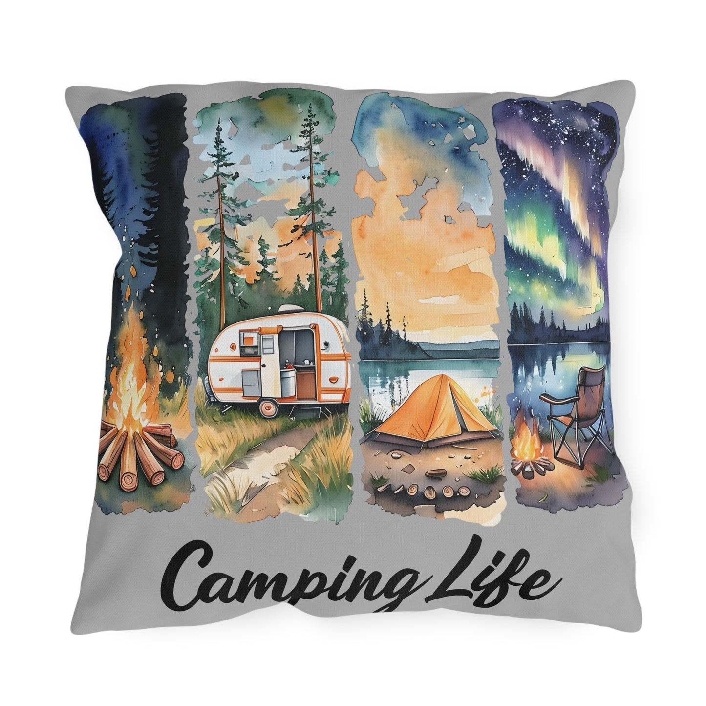 Camping Life Outdoor Pillow