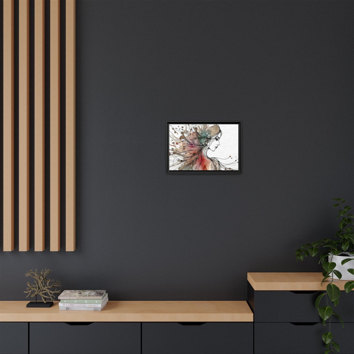 Matte Canvas, Framed (Multi-color) - Girl Whispers