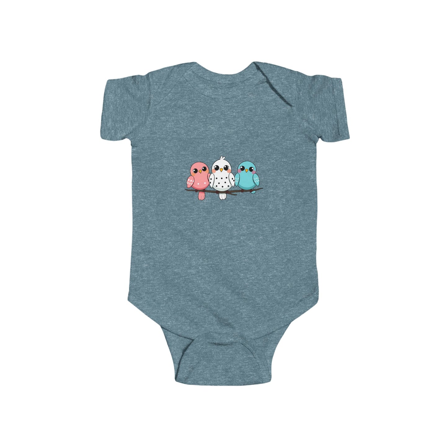 Cute Baby Bodysuit with Colorful Birds, Infant Tee, Newborn Outfit, Baby Shower Gift, Unisex Babywear