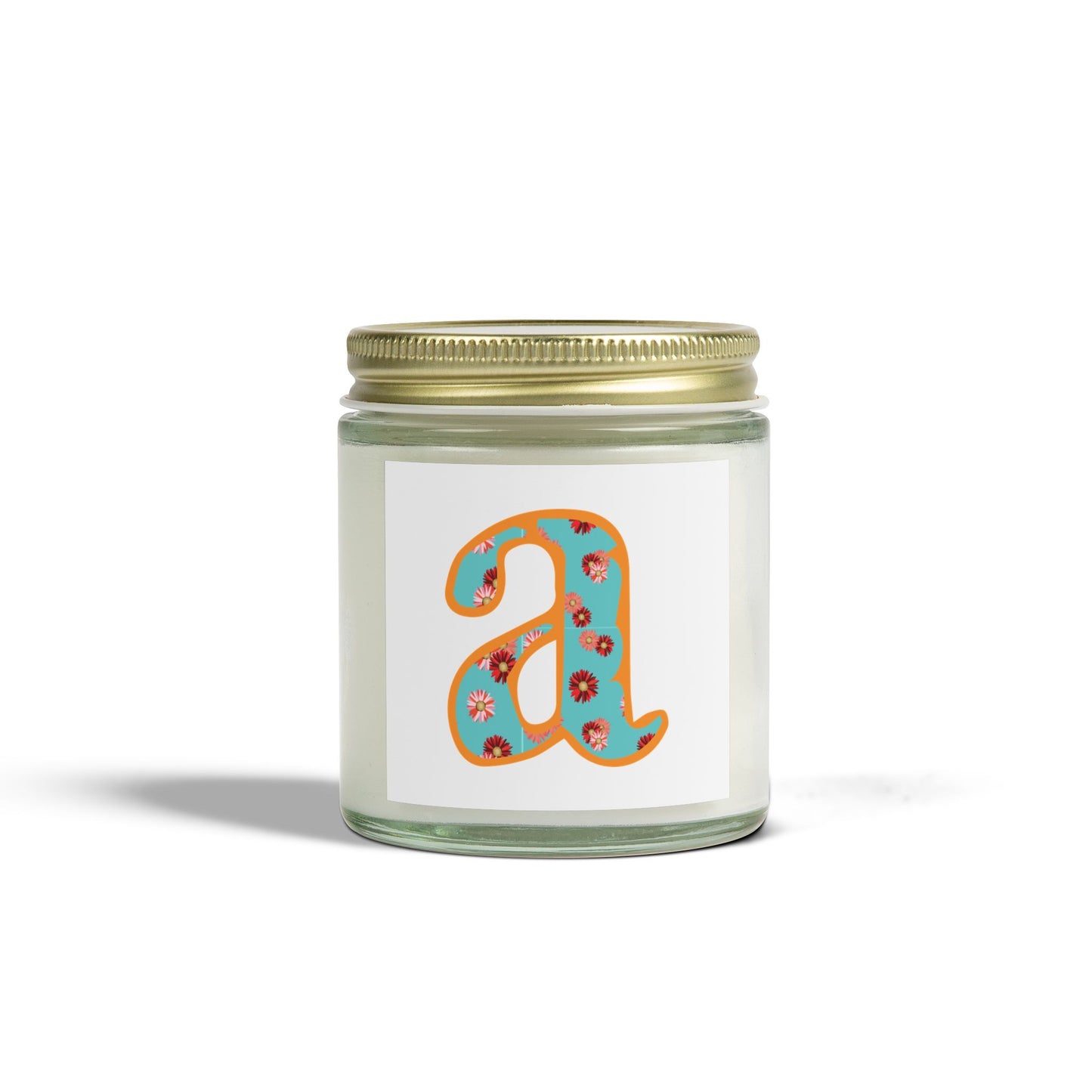Personalized Floral Scented Candle, Hand-Poured Coconut Apricot Wax, Home Fragrance, Gift for Her, Relaxation, Meditation, Housewarming